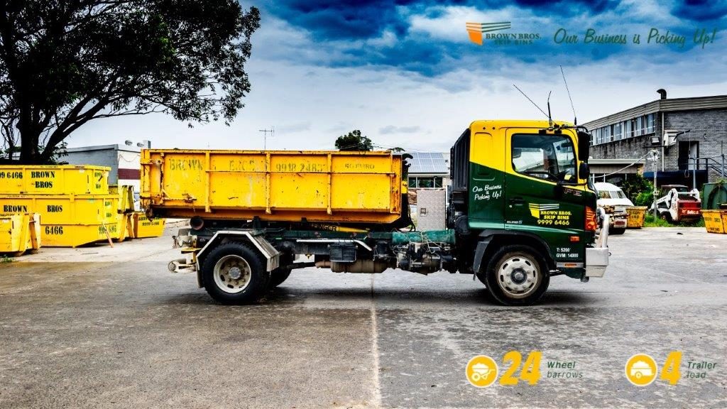 4m3 – Hook Skip Bin Hire Sydney on truck